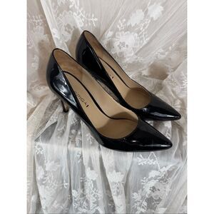Via Spiga Black Patent Leather Pointed-Toe Pump | US 8.5M / EUR 39.5 | Vero Cuoi